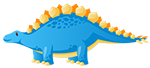 Blue Dinosaur Icon — Checkup and Cleaning