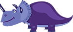 Purple Dinosaur Icon — Pediatric X-Rays